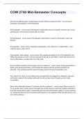 COM 2740 Mid-Semester Concepts Liberty University  Question and answers rated A&plus; 