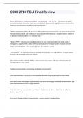 COM 2740 FSU Final Review Liberty University Question and answers 100&percnt; correct 