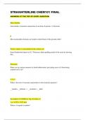  STRAIGHTERLINE CHEMISTRY FINAL TEST WITH COMPLETE SOLUTIONS