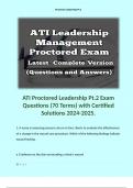 ATI Proctored Leadership Pt.2 Exam Questions (70 Terms) with Certified Solutions 2024-2025.
