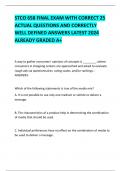 STCO 658 FINAL EXAM WITH CORRECT 25 ACTUAL QUESTIONS AND CORRECTLY  WELL DEFINED ANSWERS LATEST 2024 ALREADY GRADED A&plus;         