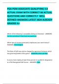 PGA PGM ASSOCIATE QUALIFYING 3&period;0 ACTUAL EXAM WITH CORRECT 66 ACTUAL QUESTIONS AND CORRECTLY  WELL DEFINED ANSWERS LATEST 2024 ALREADY GRADED A&plus;         
