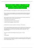 Biochem C785 - WGU - Module 2 - All Questions &vert; 100&percnt; Correct Answers &vert; Verified &vert; Latest 2024 Version