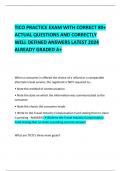 TICO PRACTICE EXAM WITH CORRECT 80&plus; ACTUAL QUESTIONS AND CORRECTLY  WELL DEFINED ANSWERS LATEST 2024 ALREADY GRADED A&plus;   