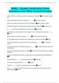 MSSC - Quality Certification Exam Questions and 100&percnt; Correct Answers