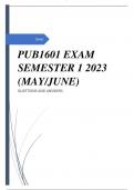 PUB1601 EXAM SEMESTER 1 2023 (MAY/JUNE)