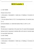 BICSI BUNDLED EXAMS BICSI Technician Exam BICSI - Installer 1&2 Exam &lpar;Latest 2025 &sol; 2026 Update&rpar; Questions and Verified Answers &vert; 100&percnt; Correct &vert; Grade A