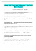 Class 200 Final &vert; 100&percnt; Correct &vert; Verified &vert; 2024 Version