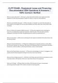 CLFP EXAM - Equipment Lease and Financing Documentation 2024 Questions & Answers &vert; 100&percnt; Correct &vert; Verified