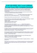 A-US1329 SERE 100&period;2 Level A Military Pre-test Exam With Complete Solutions