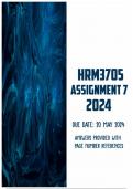 HRM3705 Assignment 7 2024 | Due 20 May 2024