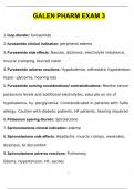 Galen NUR 210 Pharmacology Exam 3 Questions with 100% Correct Answers | Updated & Verified