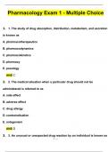 Galen NUR 210 Pharmacology Exam 1 Multiple Choice Questions with 100% Correct Answers | Updated & Verified