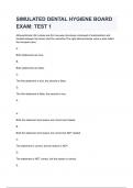 SIMULATED DENTAL HYGIENE BOARD EXAM&lowbar; TEST 1