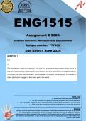 ENG1515 Assignment 2 (COMPLETE ANSWERS) 2024 (777866) - DUE 4 June 2024