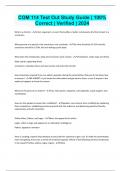 COM 114 Test Out Study Guide &vert; 100&percnt; Correct &vert; Verified &vert; 2024