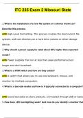 ITC 235 Exam 2 Missouri State Questions with 100&percnt; Correct Answers &vert; Updated & Verified