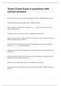 Tower Crane Exam 4 questions with answers