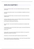 HCR 210 CHAPTER 1 Arizona State University - Question and answers 100&percnt; correct 