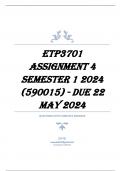 ETP3701 Assignment 4 Semester 1 2024 &lpar;590015&rpar; - DUE 22 May 2024