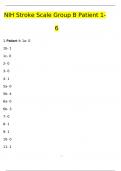 NIH Stroke Scale Group B Patient 1-6 Questions with 100% Correct Answers | Updated & Verified