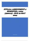 ETP3701 Assignment 4 Semester 1 2024 (590015) - DUE 22 May 2024