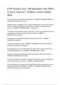 ENP Practice Test &lowbar; 150 Questions with 100&percnt; Correct Answers 