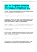 Lawn and Ornamental - Landscape Maintenance &sol; Ornamental and Turf Exam And All Correct Answers 2024&period;