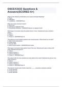 OSCE/CSCE Questions & Answers(SCORED A+)