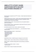 AMCA PTTC STUDY GUIDE QUESTIONS WITH SOLVED SOLUTIONS GRADED A&plus;