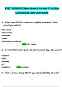 EMT FISDAP Operations Exam Practice Questions and Answers 2024 &sol; 2025 &vert; 100&percnt; Verified Answers