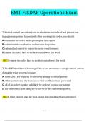 EMT FISDAP Operations Exam Questions and Answers 2024 &sol; 2025 &vert; 100&percnt; Verified Answers
