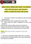 RN HESI Exit V4 Exam 2024 With 160 NGN Questions and Answers, 100% Verified Newest Version