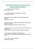 NCCER &lpar;Electrical&rpar; Exam Test Study with  Verified Solutions RATED A&period;