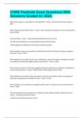 CORE Pesticide Exam Questions With Solutions Graded A&plus; 2024&period;