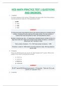 HESI MATH PRACTICE TEST 1 QUESTIONS  AND ANSWERS