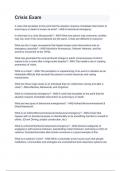 Crisis Exam&period; with complete solution 