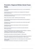 Prometric&lowbar; Regional Written Dental Tease Notes