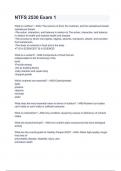 NTFS 2530 Exam 1 with complete solution 