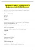 Six Sigma Green Belt &colon; AIGPE UPDATED  Test Questions And CORRECT Answers
