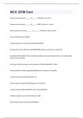 NCC EFM Cert Exam Study Questions And Answers 2024-2025 &lpar;RATED 100&percnt;&rpar;