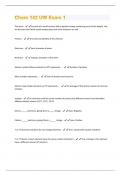Chem 142 UW Exam 1 All Possible Questions and Answers with complete solution