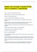 BANA 2372 EXAM 3 QUESTIONS WITH CORRECT ANSWERS