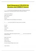 Retail Management UPDATED Test  Questions And CORRECT Answers