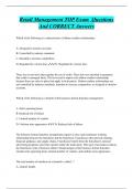 Retail Management TOP Exam Questions  And CORRECT Answers