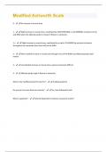 Modified Ashworth Scale Questions with well explained answers