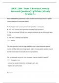 BIOL 2200 - Exam II Practice Correctly  Answered Questions| UpToDate | Already  Graded A+