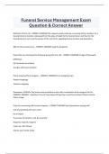 Funeral Service Management Exam  Question & Correct Answe