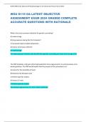 WGU D115 OA LATEST OBJECTIVE ASSESSMENT EXAM 2024 GRADED COMPLETE ACCURATE QUESTIONS WITH RATIONALE