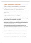 Annual DoD Cyber Awareness Challenge bundled exams with complete solution